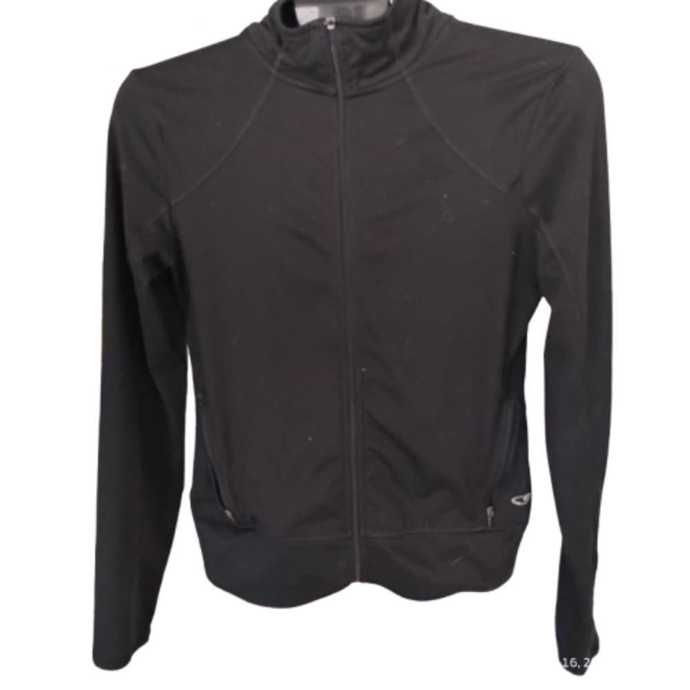 Champion Women's Small Black Duo Dry Zip up Athletic Casual Jacket